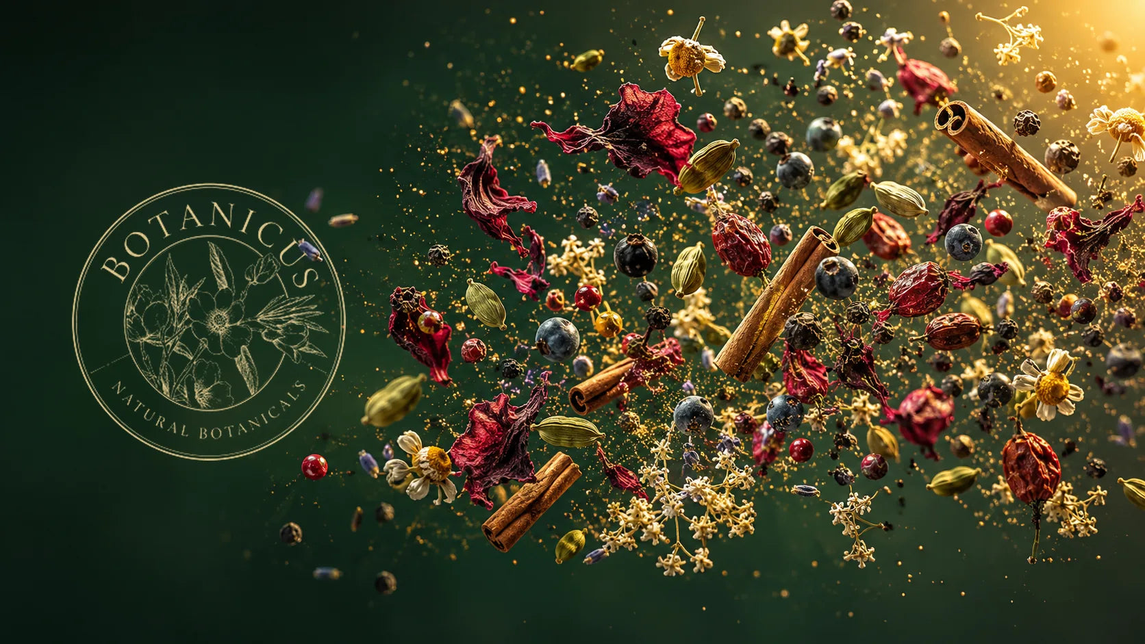 Botanicos en levitacion sobre fondo verde - Botanicus